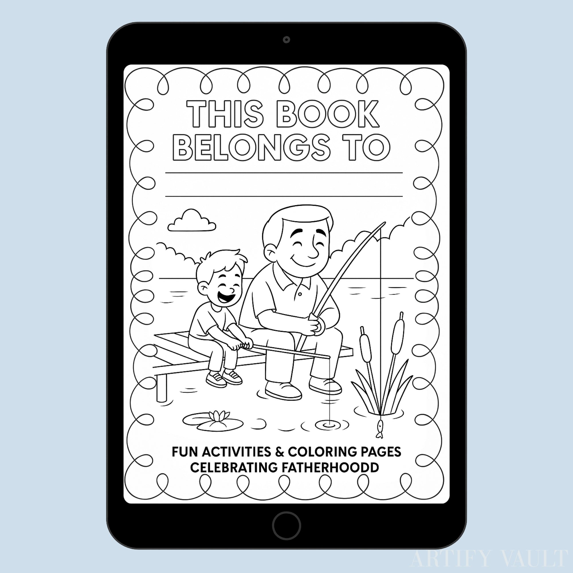 Hooked on Dad – Printable Kids’ Coloring Book (Ages 4–9)