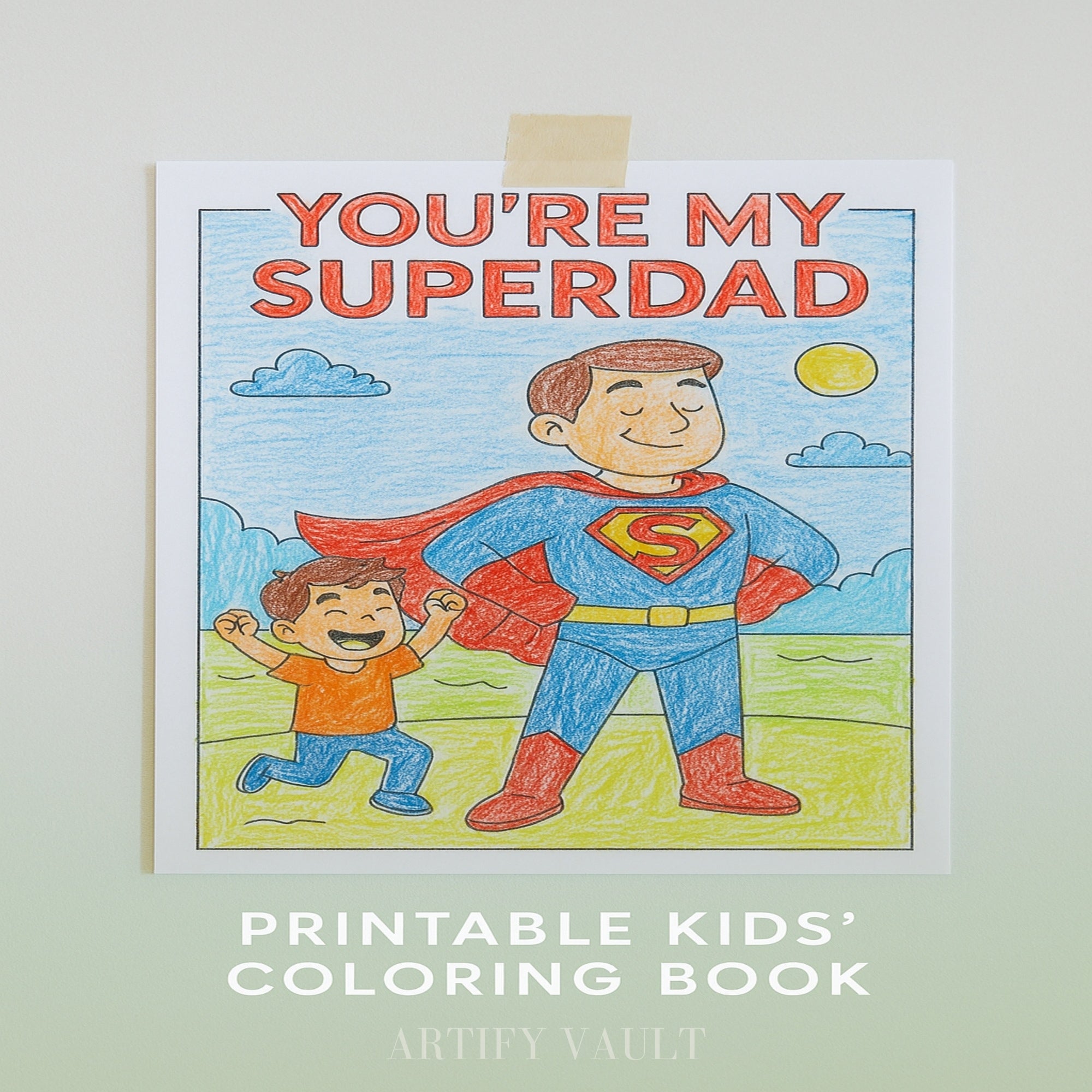 Hooked on Dad – Printable Kids’ Coloring Book (Ages 4–9)