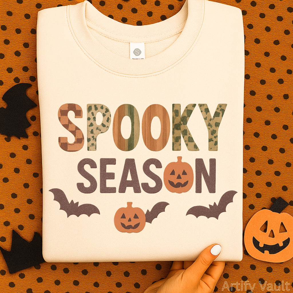Spooky Season Halloween PNG Bundle | Festive Text Designs