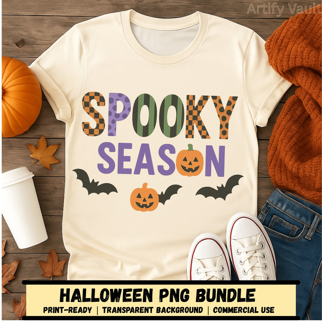 Spooky Season Halloween PNG Bundle | Festive Text Designs