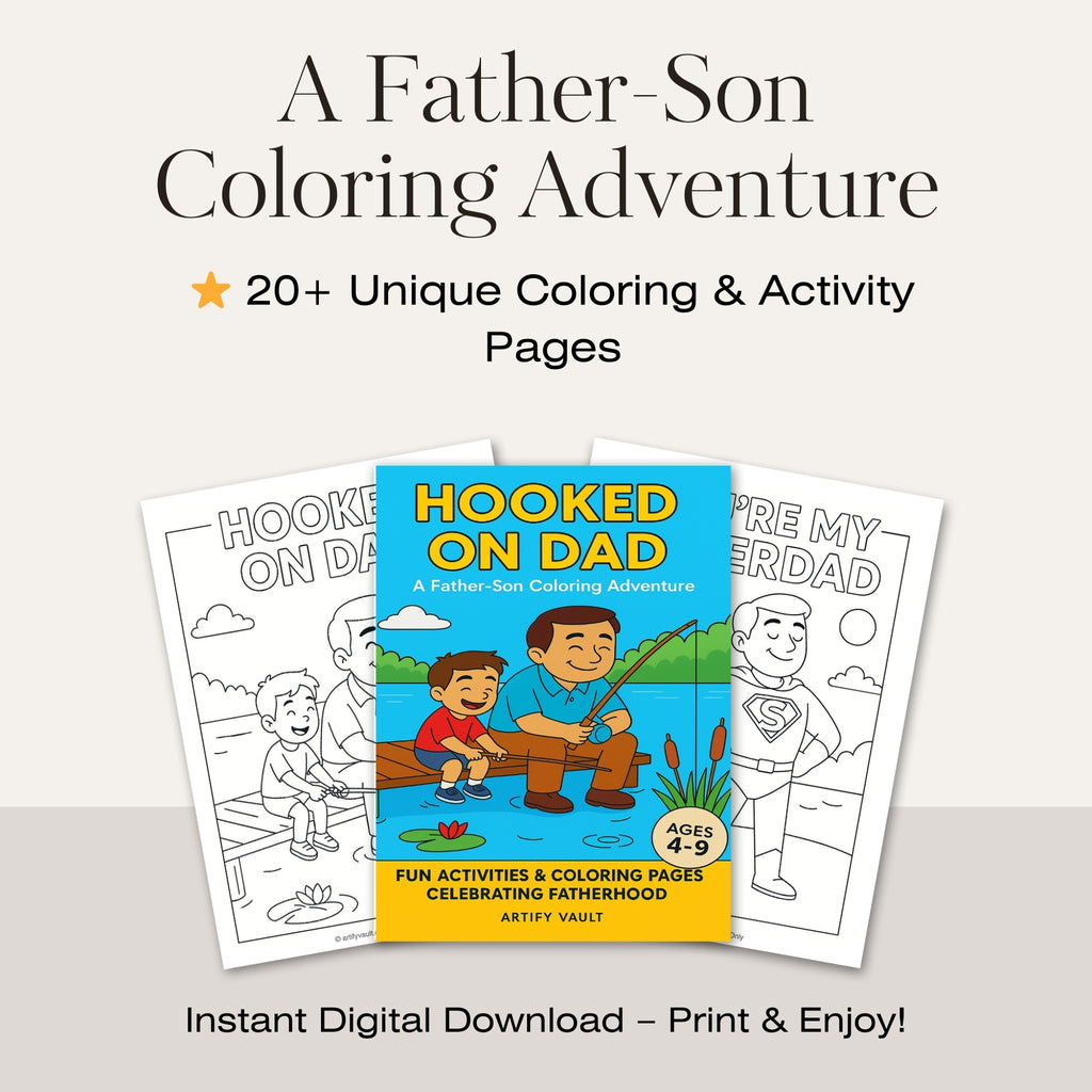 Hooked on Dad – Printable Kids’ Coloring Book (Ages 4–9)