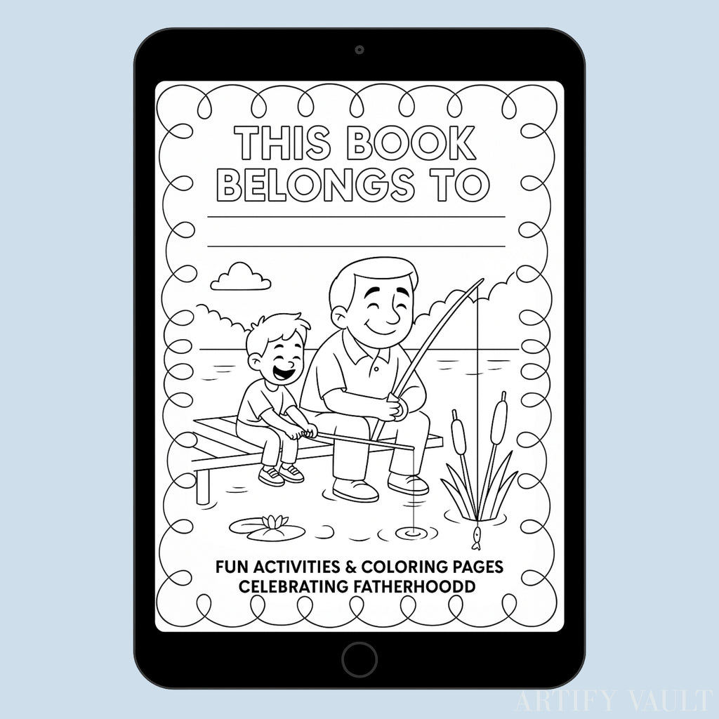 Hooked on Dad – Printable Kids’ Coloring Book (Ages 4–9)