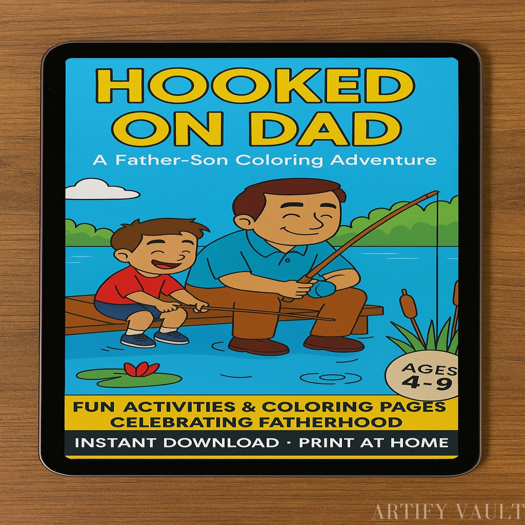 Hooked on Dad – Printable Kids’ Coloring Book (Ages 4–9)